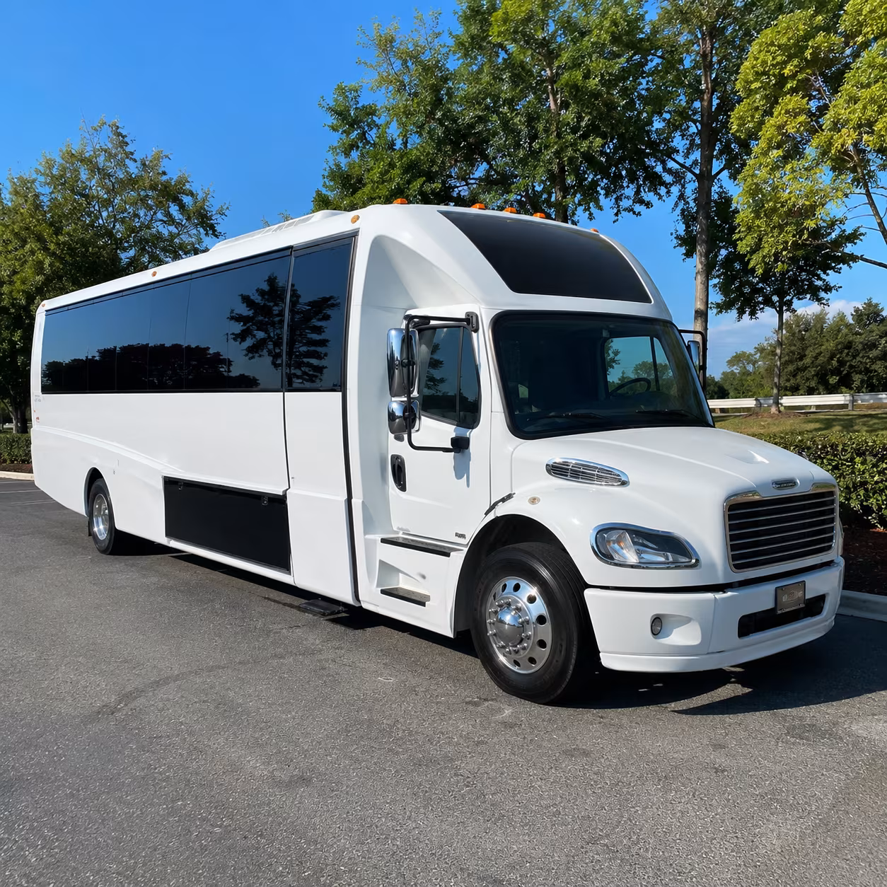 Sacramento Birthday, Sweet 16, & Quinceañera Transportation party bus exterior