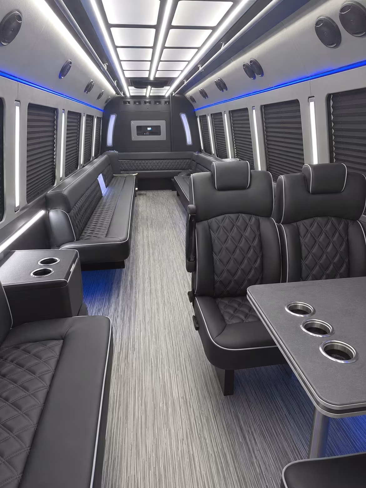 Sacramento Concert & Music Festival Transportation party bus interior