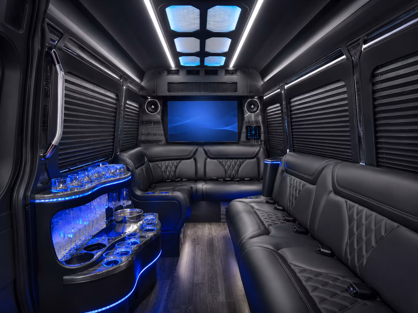 Sacramento Corporate Transportation party bus exterior