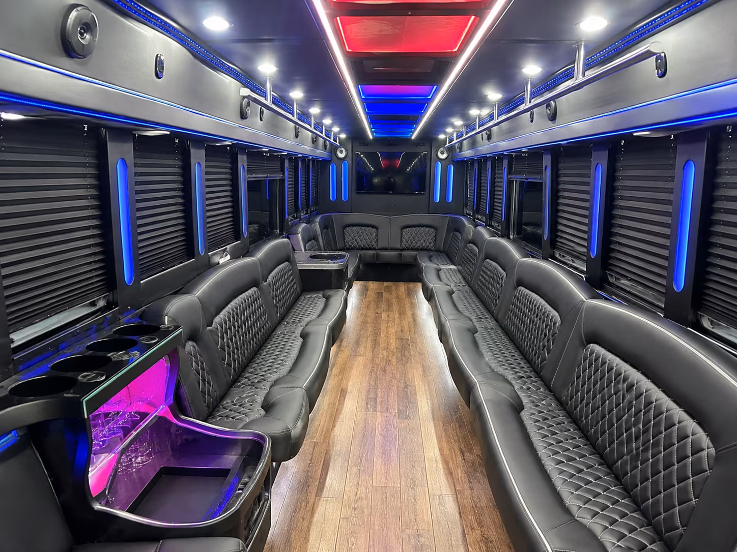 Sacramento Private Event Transportation party bus exterior