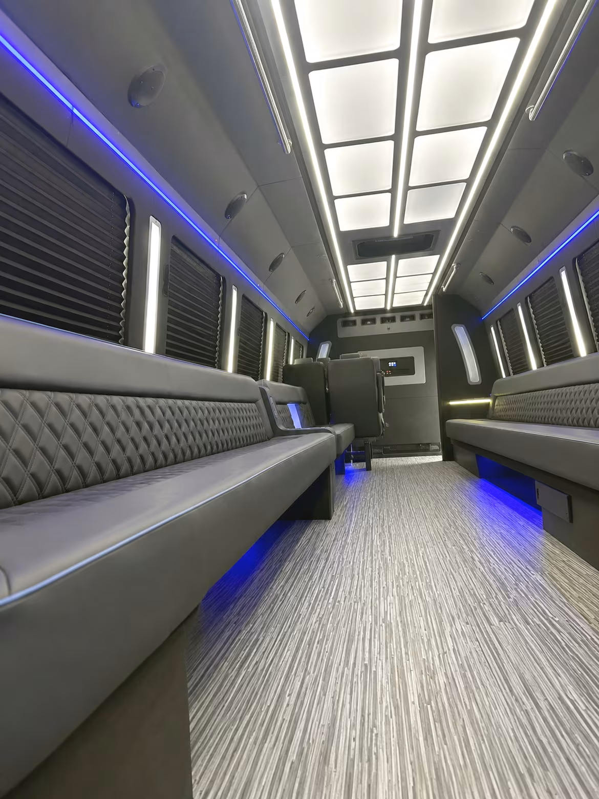 Sacramento Prom & Homecoming Transportation party bus interior
