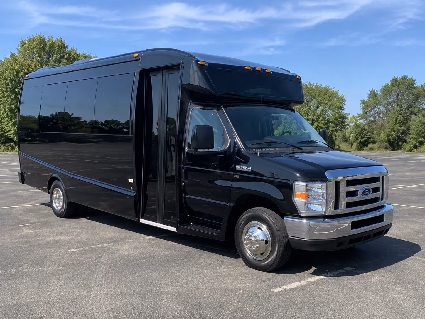 Sacramento School Event Transportation party bus exterior