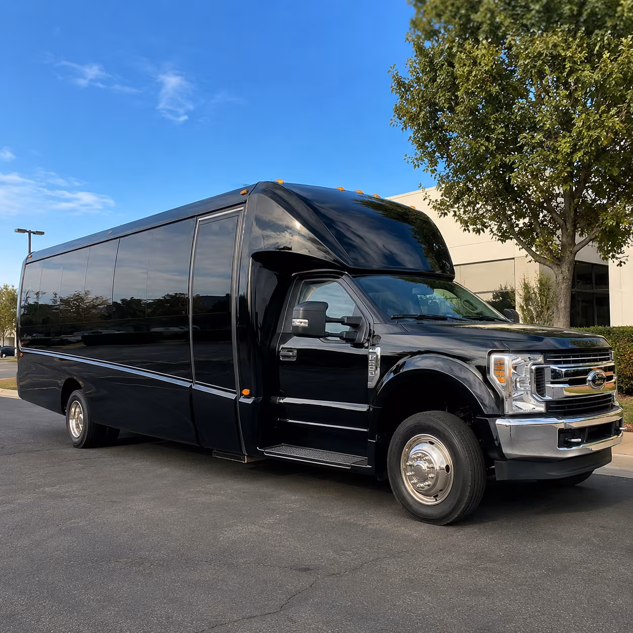 Sacramento School Event Transportation party bus exterior