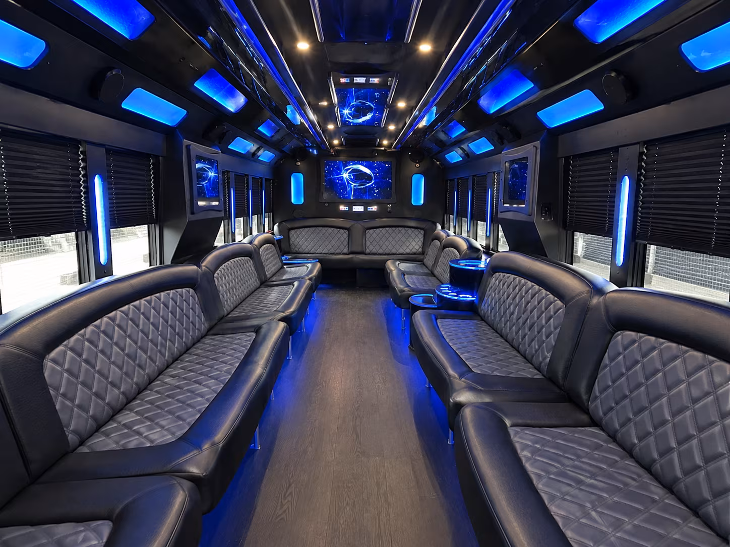 Sacramento Sporting Event Transportation party bus exterior