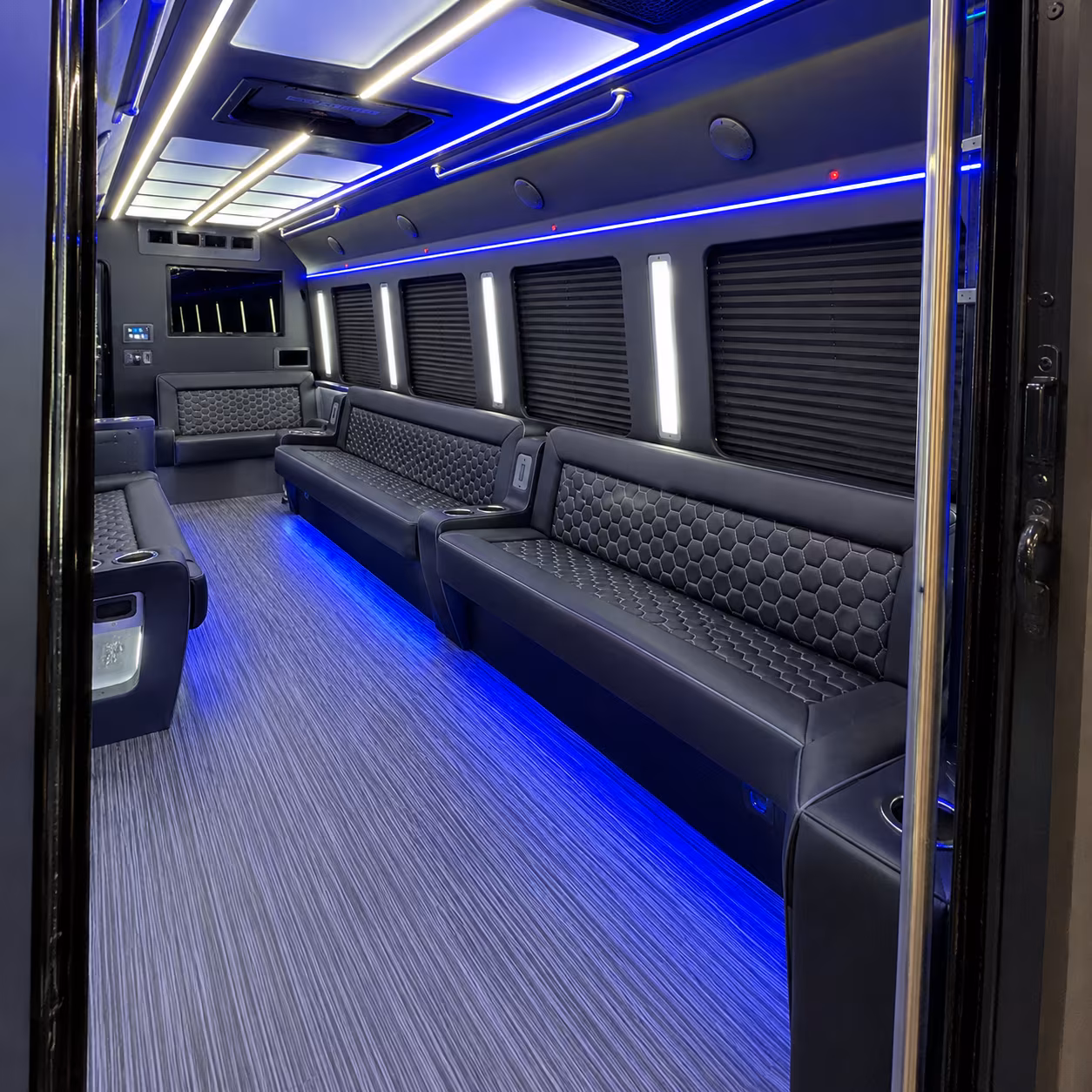 Sacramento Sporting Event Transportation party bus exterior