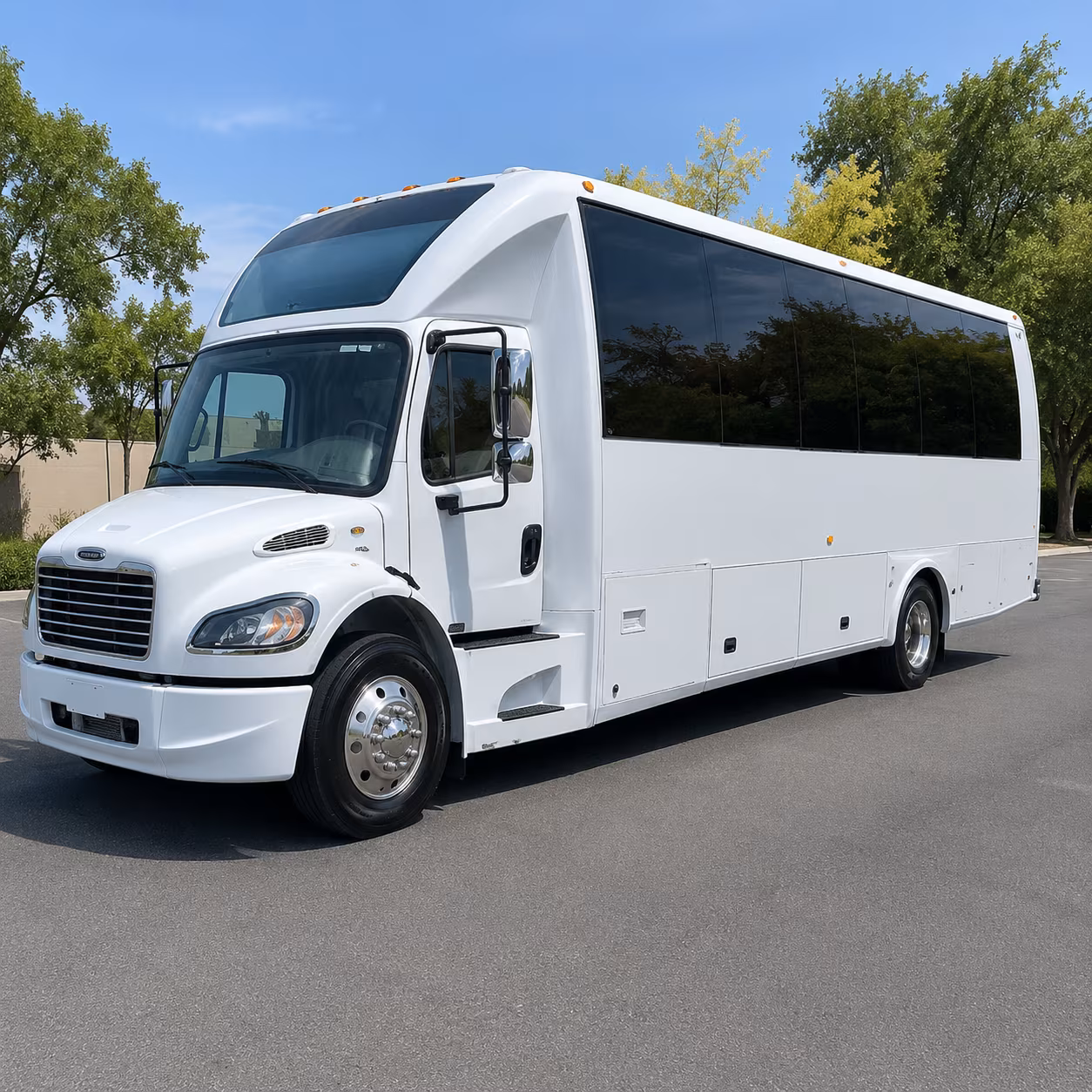 Sacramento Wedding Transportation party bus exterior
