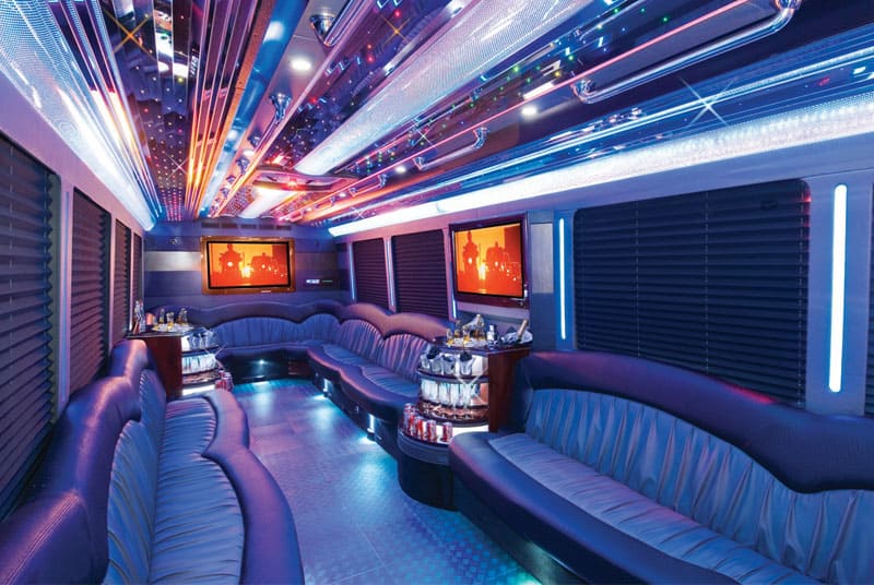 Napa 20 Passenger Party Bus Interior