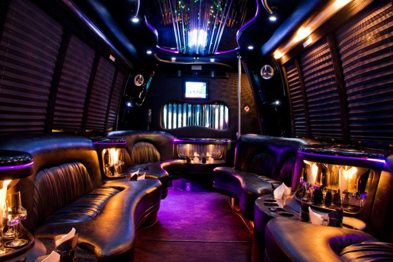Sacramento 22 Passenger Party Bus Interior