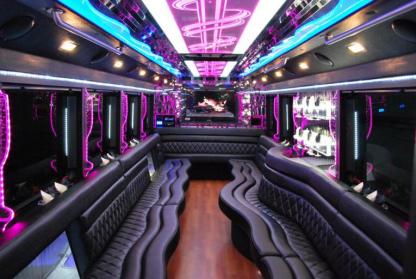Sacramento 50 Passenger Party Bus Interior